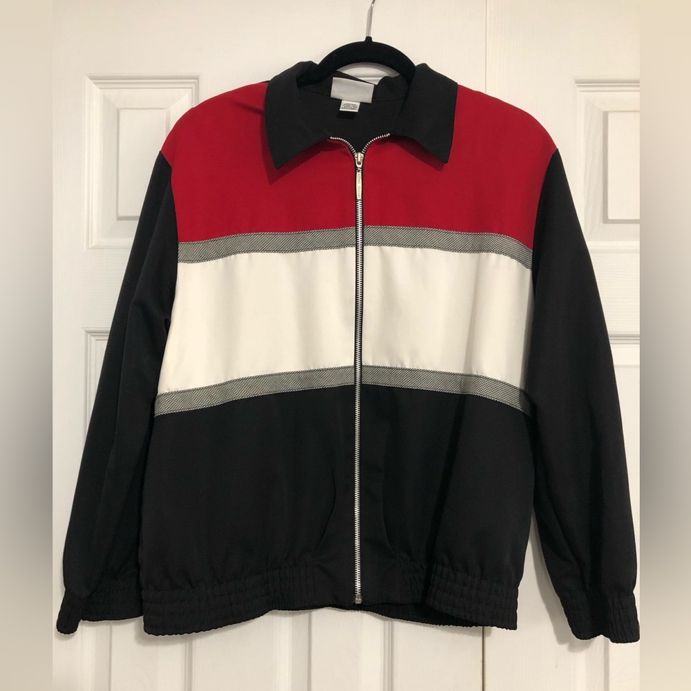 Alfred Dunner vintage women’s size 12 full zip jacket colorblock houndstooth